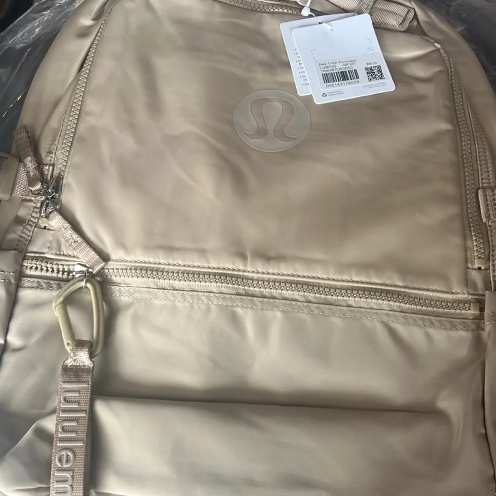Lululemon athletica New Crew Backpack 22L unisex school workout sand brown - Picture 4 of 6